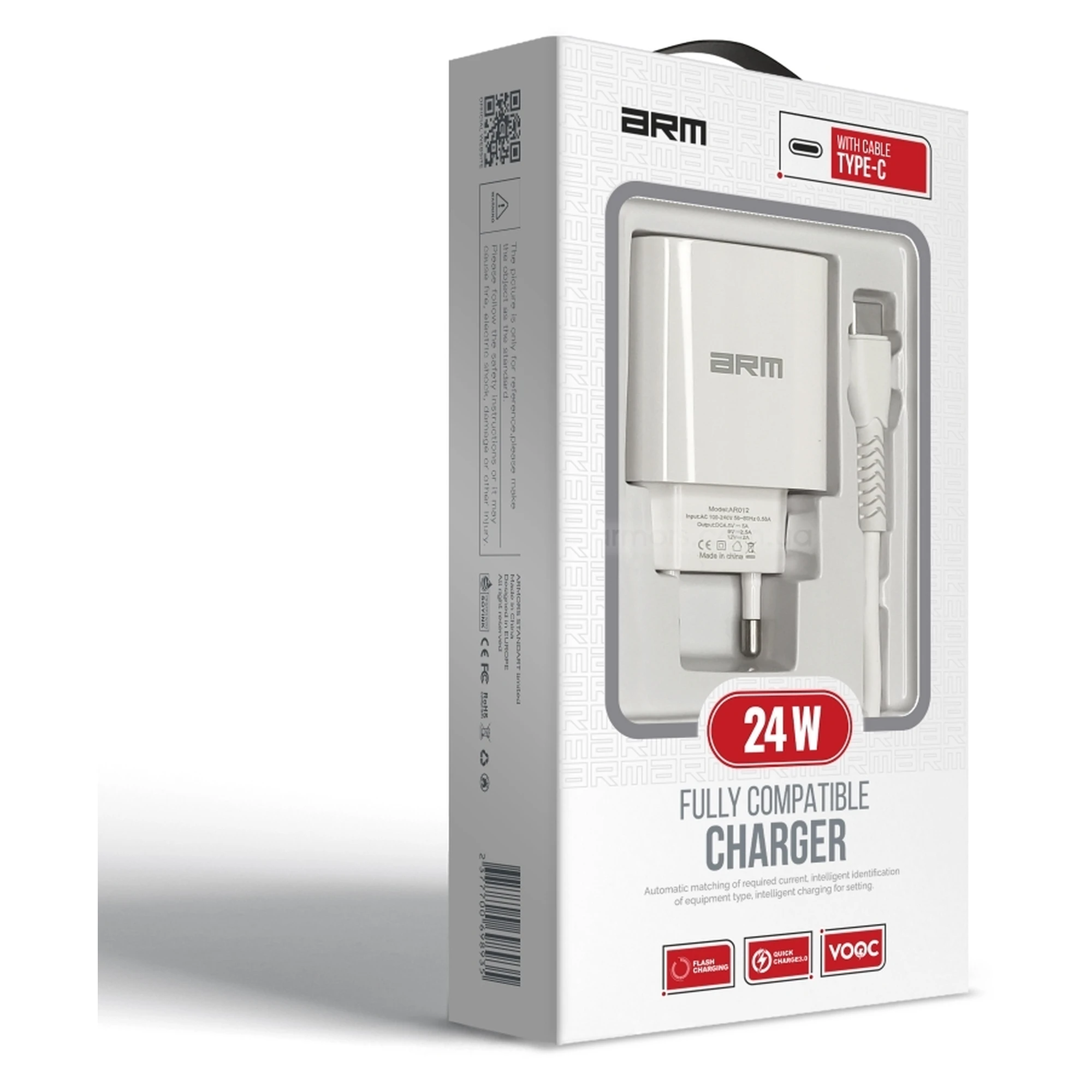 Купить Зарядное устройство ArmorStandart AR012 1хUSB 24W with Type-C cable White (ARM69893) - фото 2
