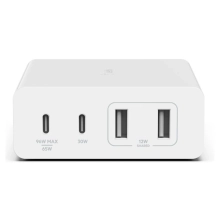 Купити Зарядний пристрій Belkin 108Вт 2хUSB-С GAN PD PPS/2хUSB-A, White (WCH010VFWH) - фото 2
