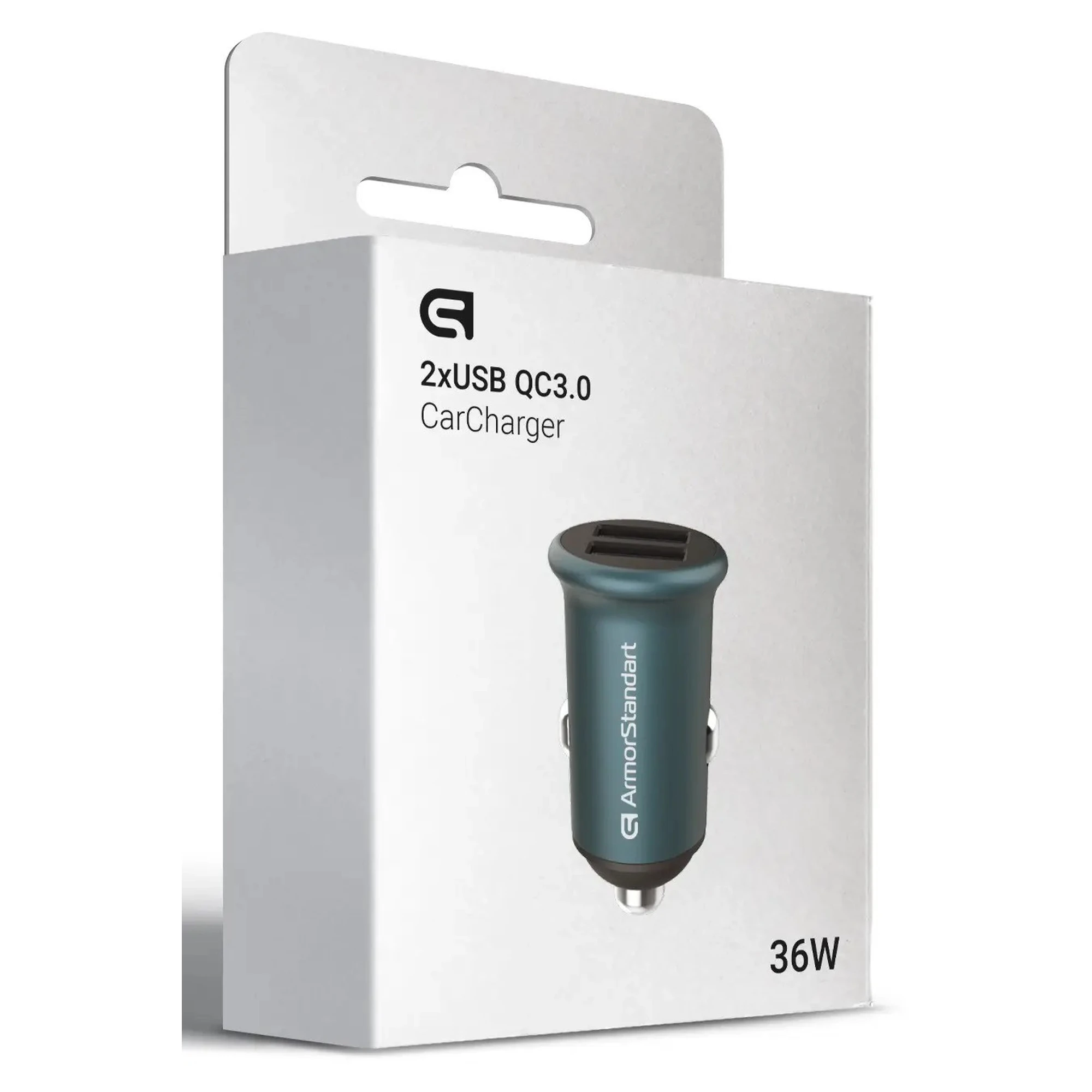 Купити Автомобільний зарядний пристрій ArmorStandart 2xUSB QC3.0 Grey (ARM65438) - фото 2