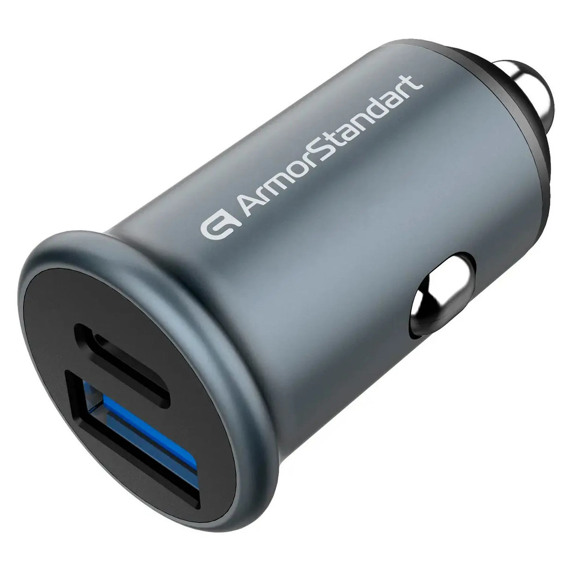 Купить Автомобильное зарядное устройство ArmorStandart USB Type-C PD20W + USB QC 3.0 Grey (ARM65439) - фото 1