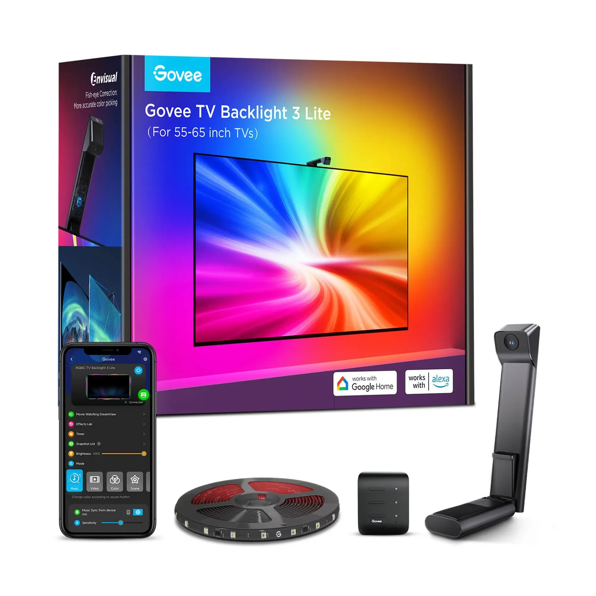 Купить Набор адаптивной подсветки Govee H6099 Backlight 3 Lite for 55-65" RGBIC  (H60993D1) - фото 1