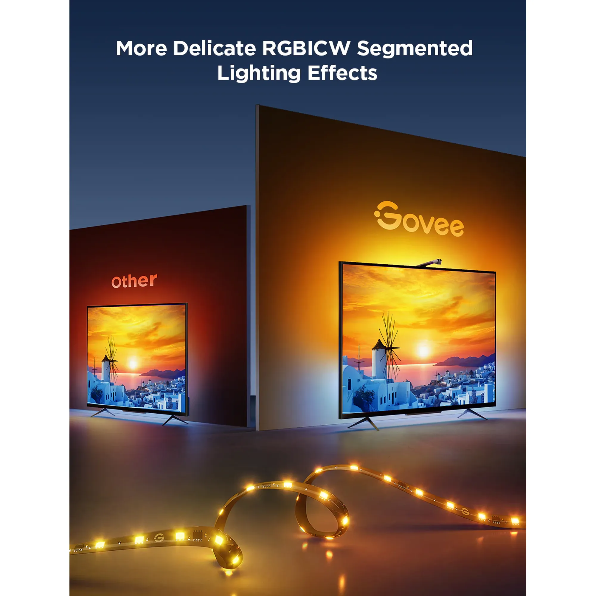 Купить Набор адаптивной подсветки Govee H6099 Backlight 3 Lite for 55-65" RGBIC  (H60993D1) - фото 4