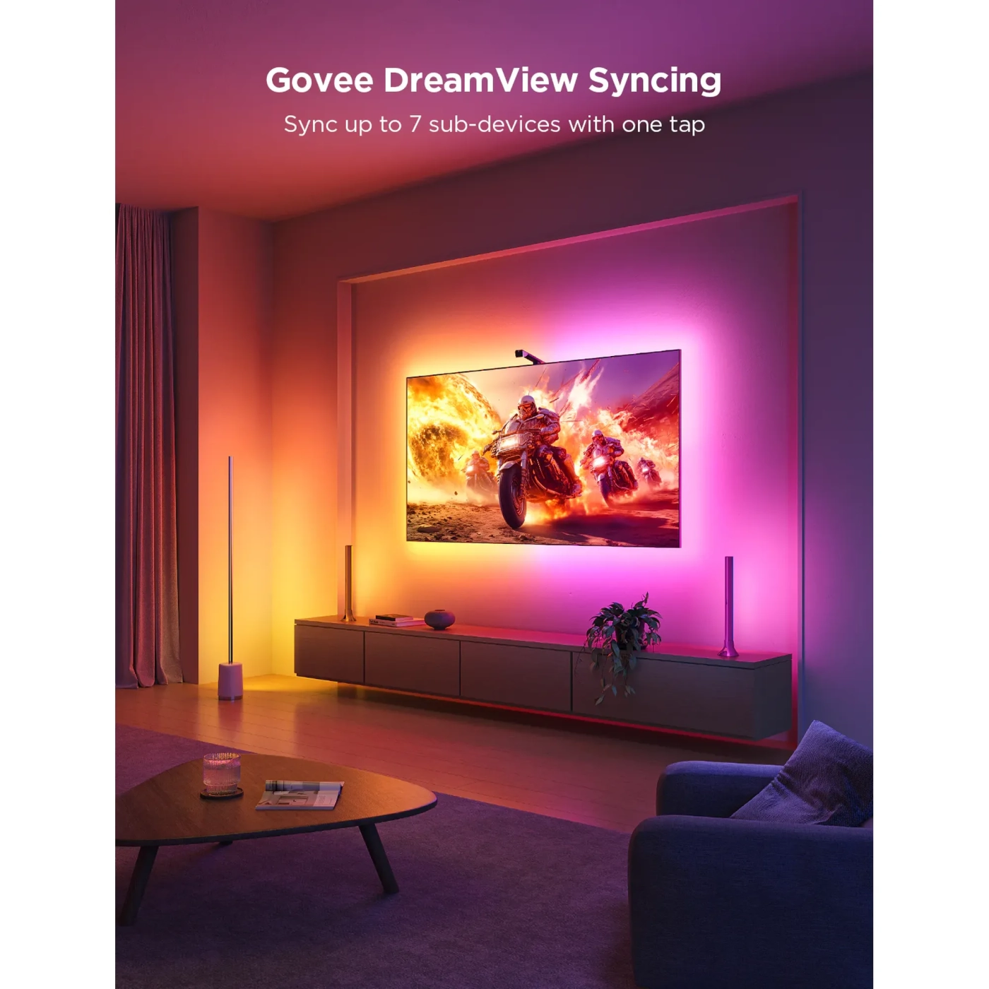 Купить Набор адаптивной подсветки Govee H6099 Backlight 3 Lite for 55-65" RGBIC  (H60993D1) - фото 5