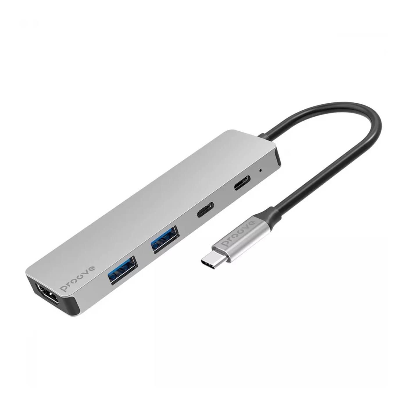 Купить USB-хаб Proove Iron Link 5 in 1 (2*Type-C + 2*USB3.0 + HDMI) Silver - фото 1