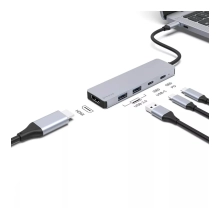 Купить USB-хаб Proove Iron Link 5 in 1 (2*Type-C + 2*USB3.0 + HDMI) Silver - фото 3