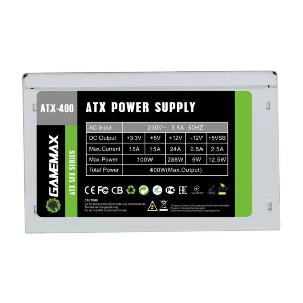 Купить Блок питания GAMEMAX 400W (ATX-400W SFX) - фото 2