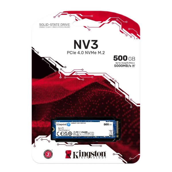K*G様 M2.SSD500GB+SSD500GB メモリ8GB　i3-6700 SSD диск Kingston NV3 500GB M.2 PCIe Gen 4x4 NVMe (SNV3S/500G