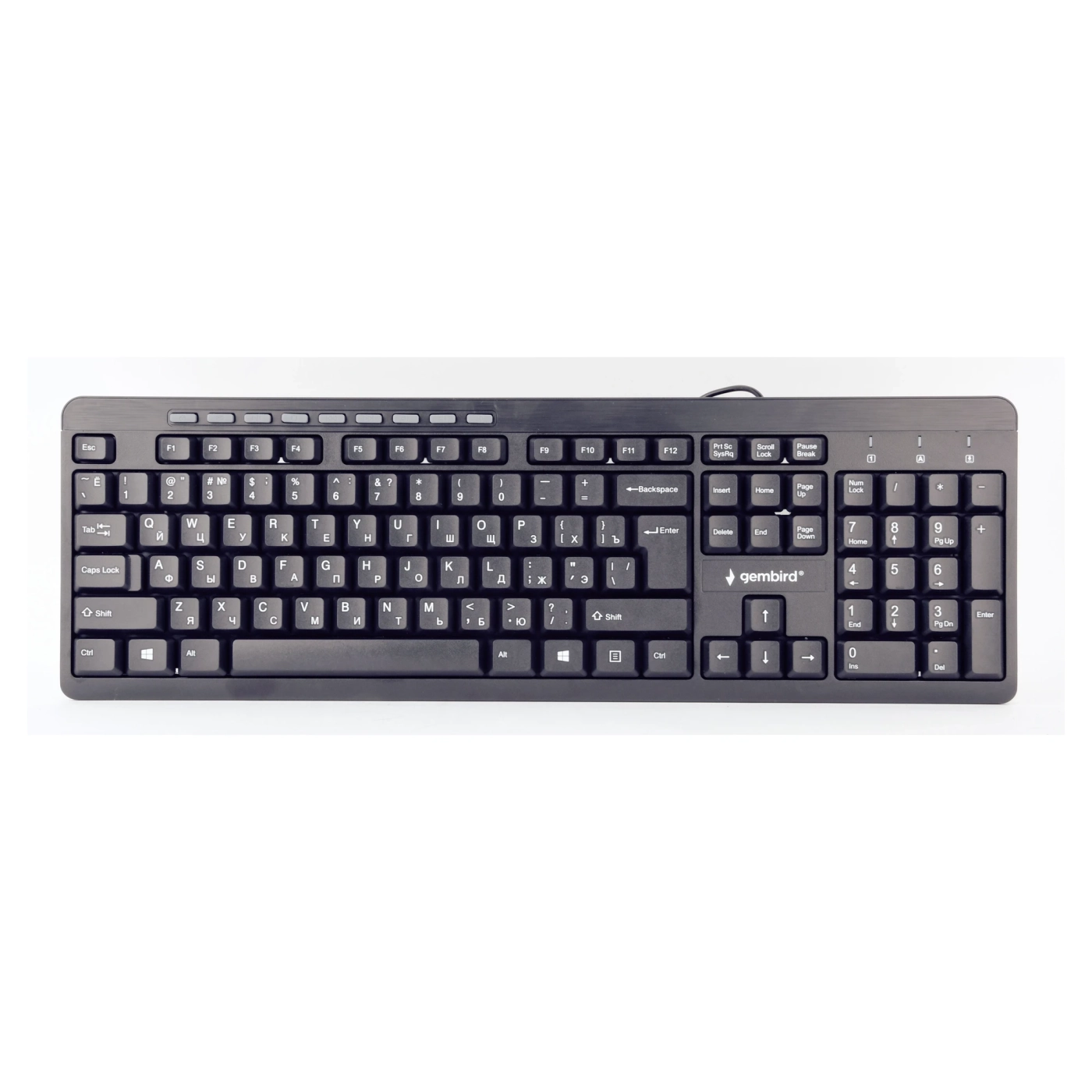 Купити Клавіатура Gembird KB-UM-106-RU USB Black (KB-UM-106-RU) - фото 1