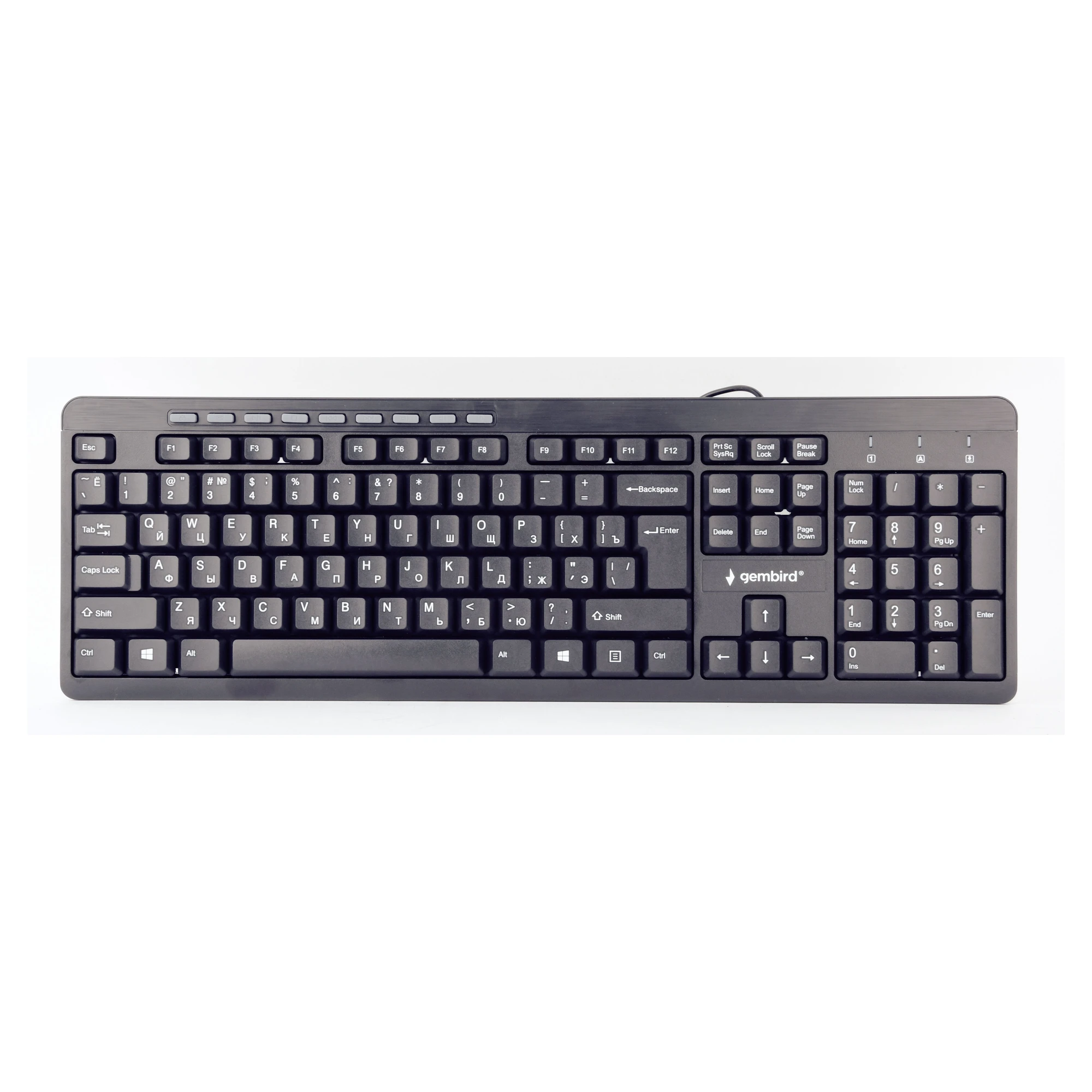 Купити Клавіатура Gembird KB-UM-106-RU USB Black (KB-UM-106-RU) - фото 1