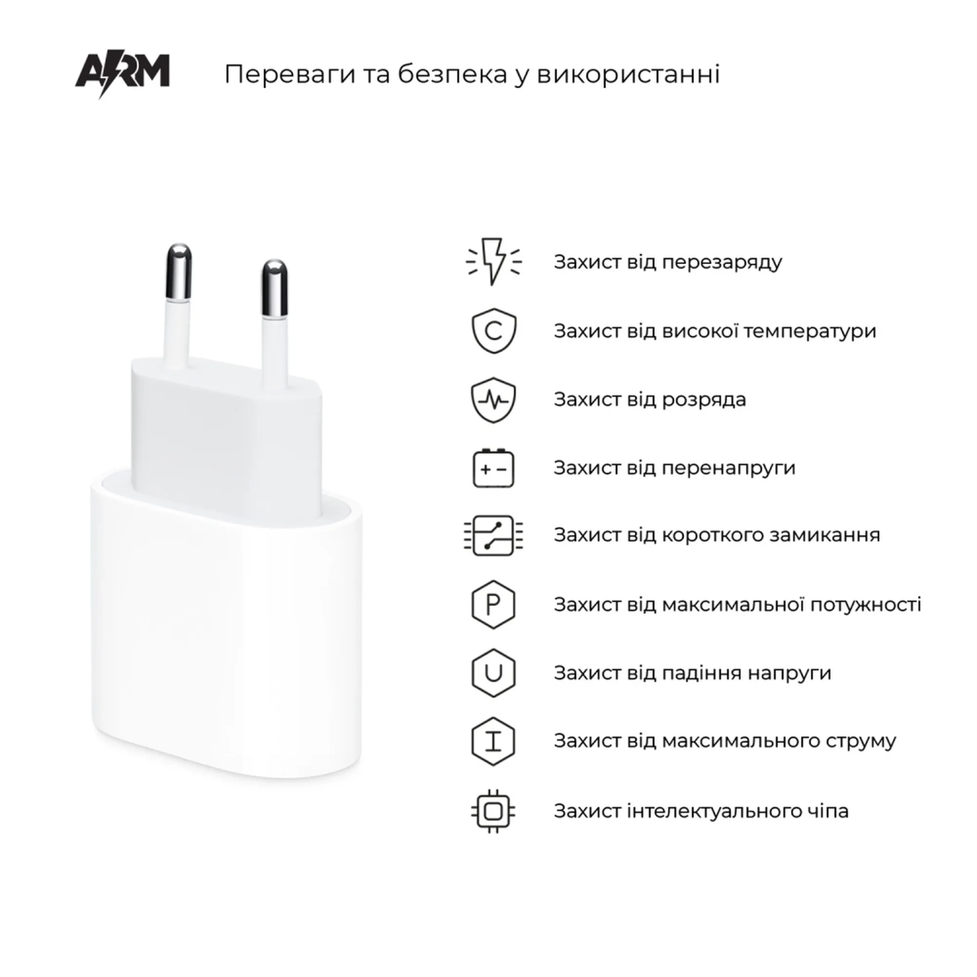 Купить Зарядное устройство ArmorStandart AMHJ83 20W USB-C (ARM58528) - фото 6