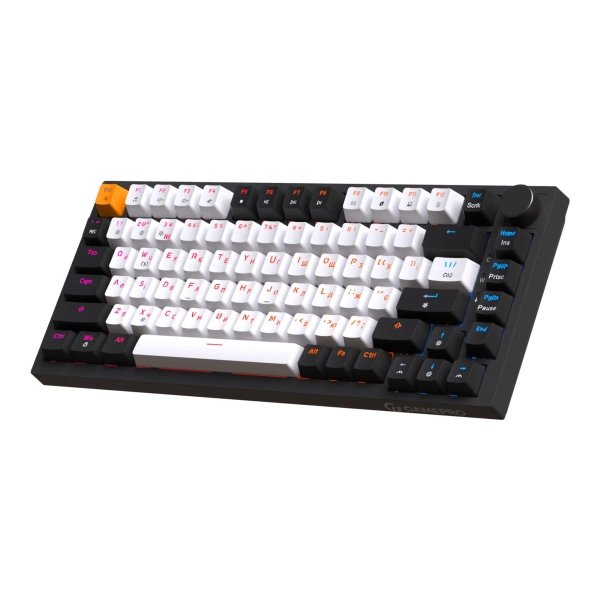 Купити Клавіатура OfficePro MK160B Hot-Swap Red Swich RGB USB Black (MK160B) - фото 2