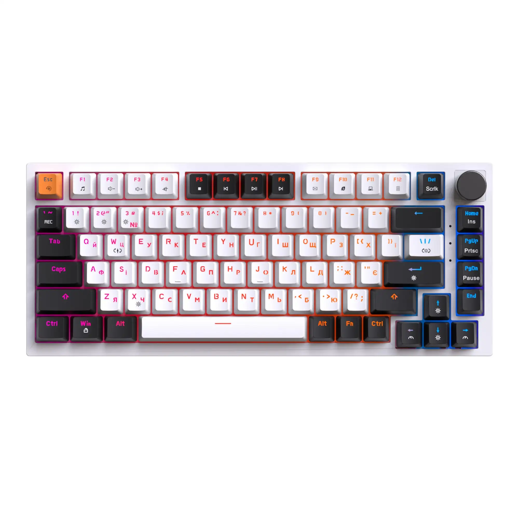 Купить Клавиатура OfficePro MK160W Hot-Swap Red Swich RGB USB White (MK160W) - фото 1