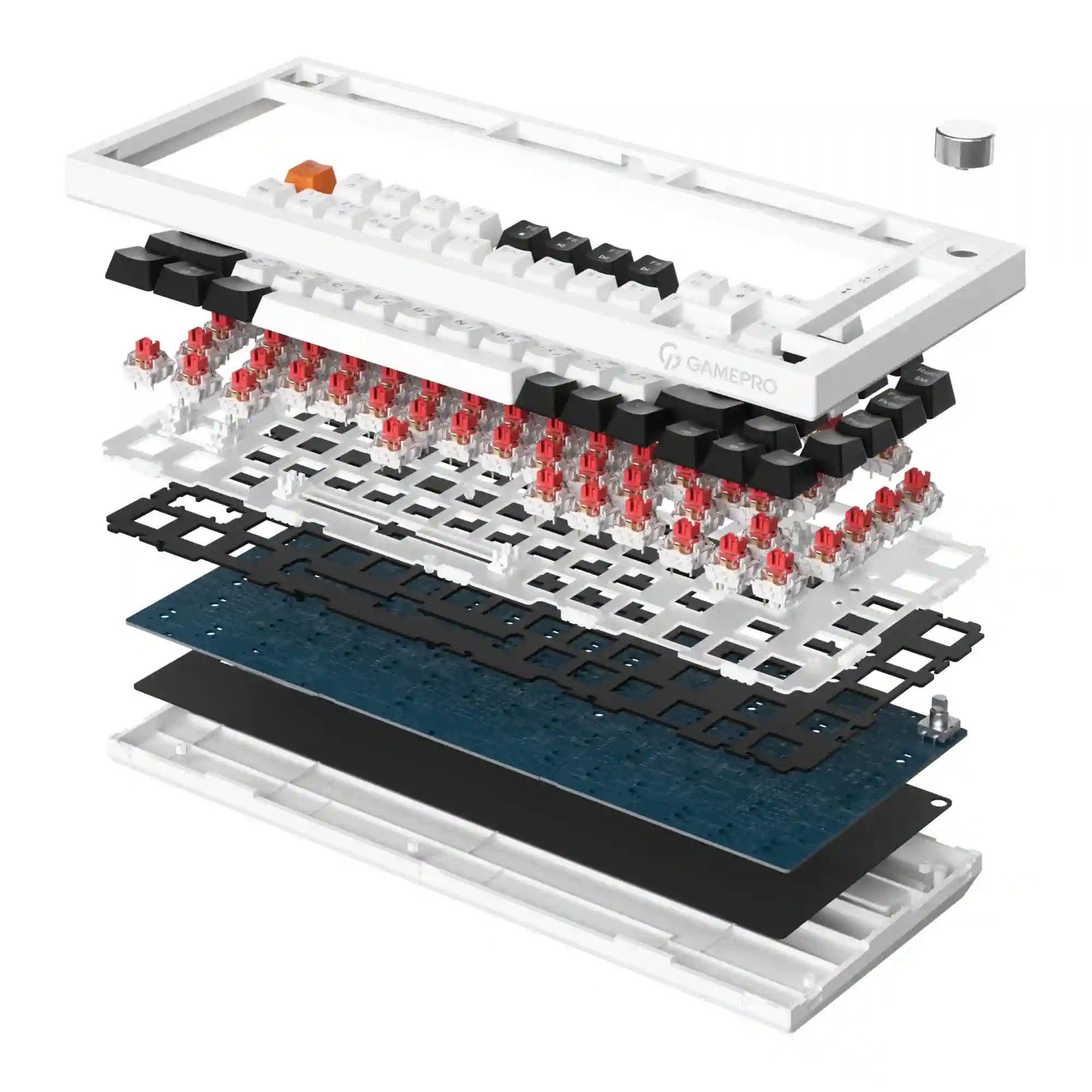 Купить Клавиатура OfficePro MK160W Hot-Swap Red Swich RGB USB White (MK160W) - фото 5