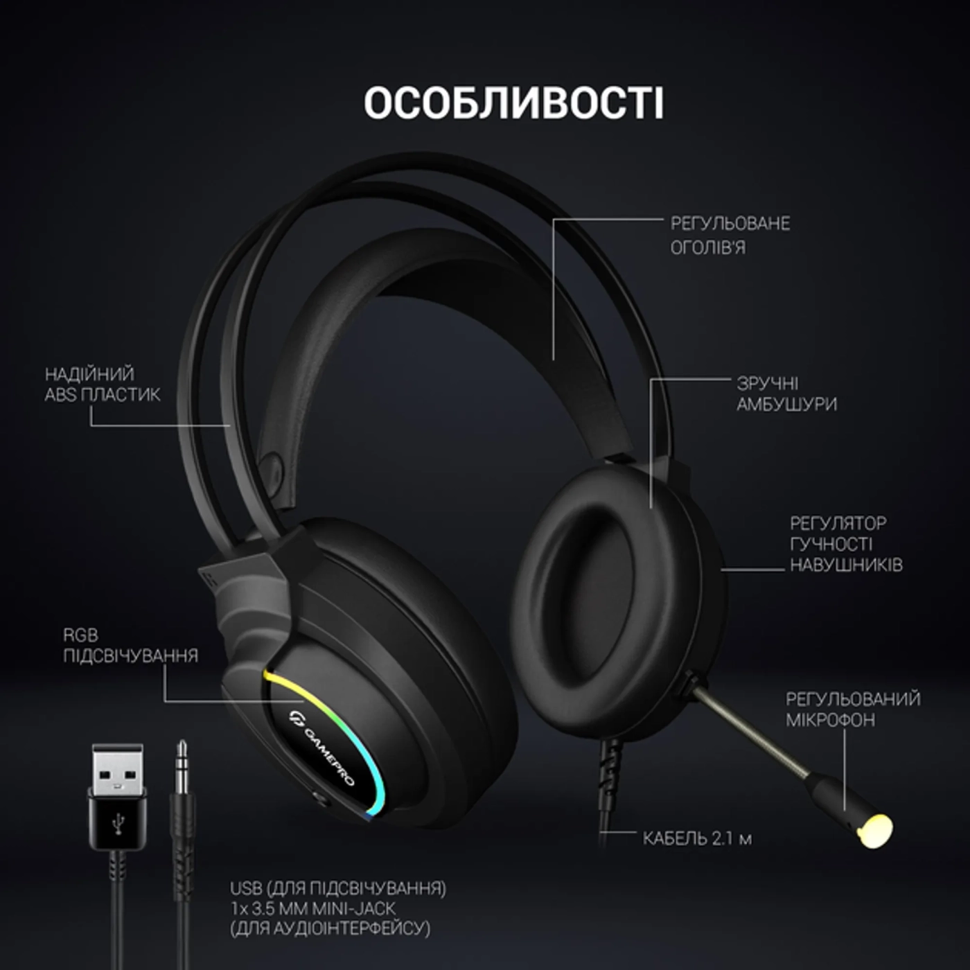 Купить Наушники GamePro HS565 Nitro Black (HS565) - фото 4