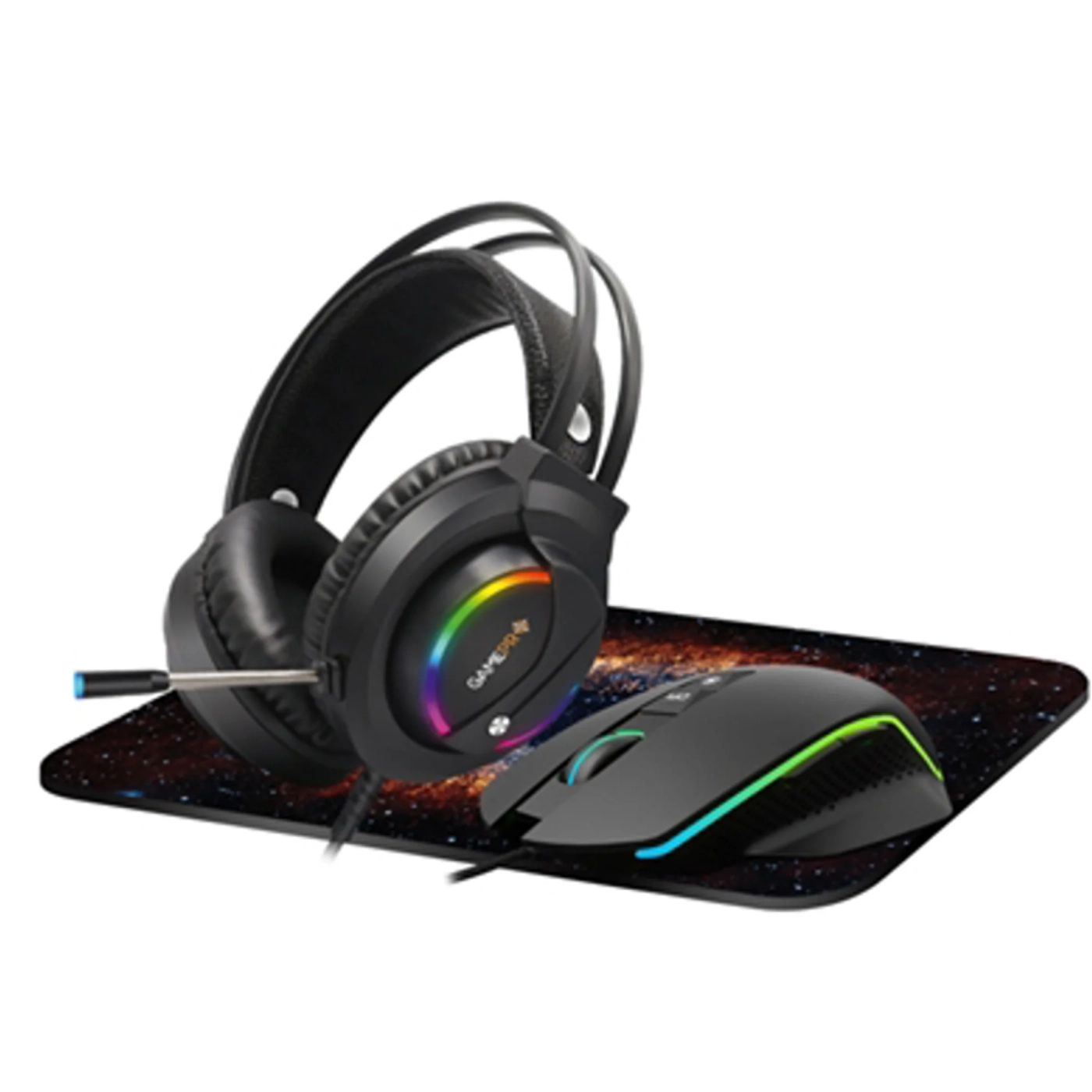 Купить Комплект игровой GamePro GS890 Combo 3 в 1 мышь + игровая поверхность + гарнитура (GS890) - фото 1