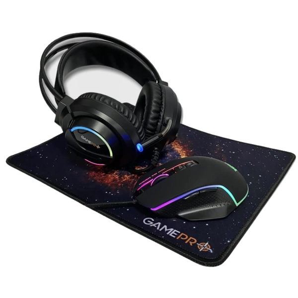 Купить Комплект игровой GamePro GS890 Combo 3 в 1 мышь + игровая поверхность + гарнитура (GS890) - фото 2
