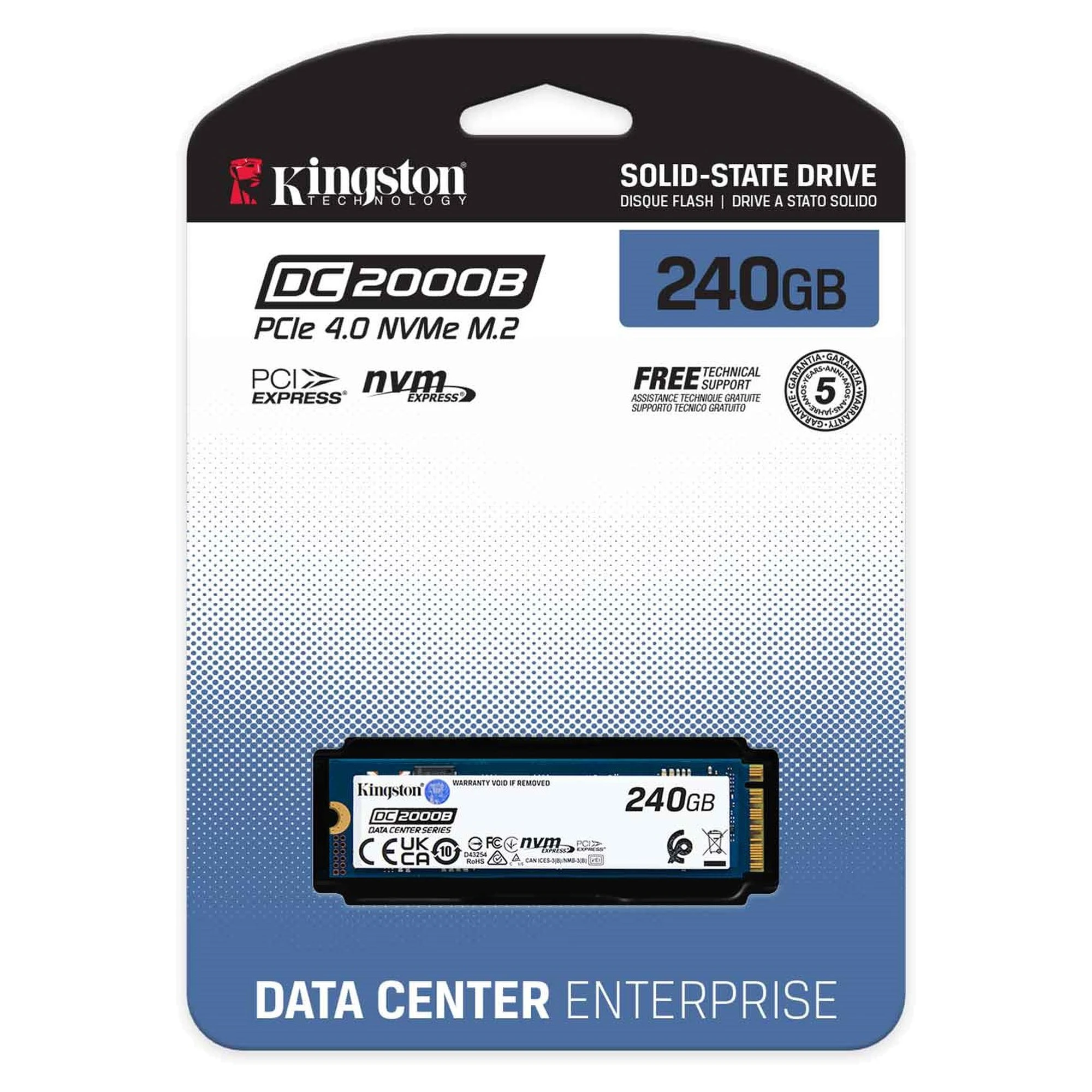 Купить SSD диск Kingston DC2000B 240GB M.2 PCIe 4.0 NVMe (SEDC2000BM8/240G) - фото 3