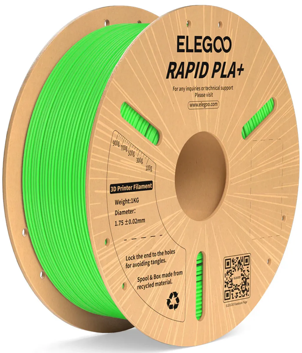 Rapid PLA Plus Filament (пластик) для 3D принтера ELEGOO 1кг, 1.75мм, оранжевый (50.203.0118) - фото 1