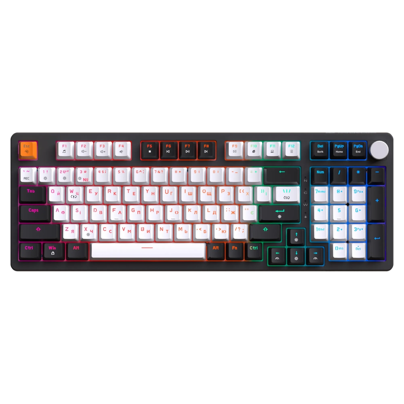 Купити Клавіатура GamePro MK170B Hot-Swap Red Switch RGB Black - фото 1