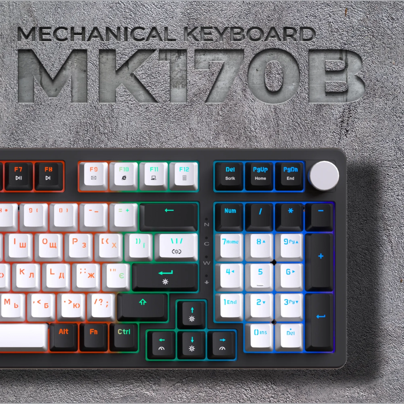 Купити Клавіатура GamePro MK170B Hot-Swap Red Switch RGB Black - фото 6