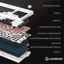 Купити Клавіатура GamePro MK170B Hot-Swap Red Switch RGB Black - фото 9