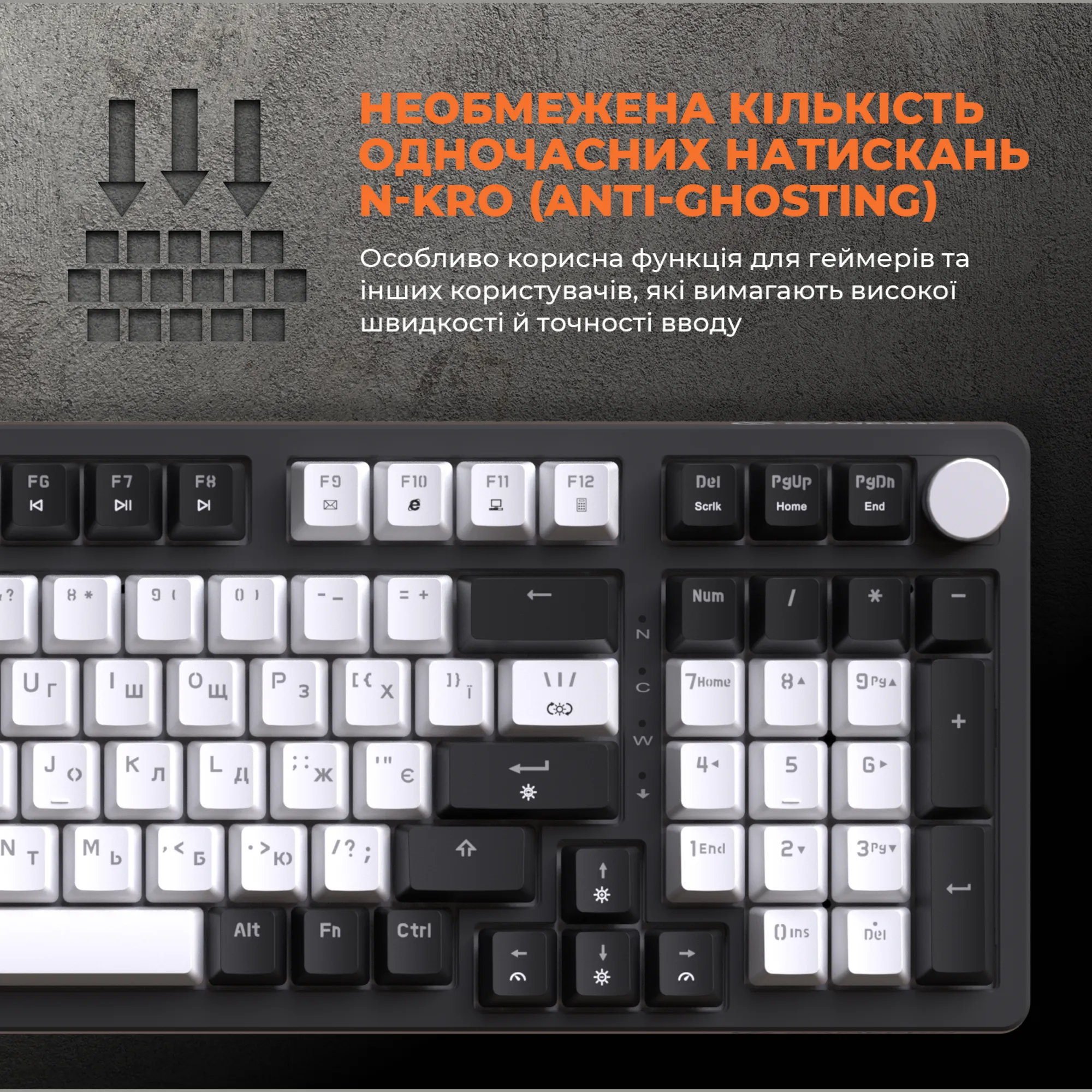 Купити Клавіатура GamePro MK170B Hot-Swap Red Switch RGB Black - фото 16