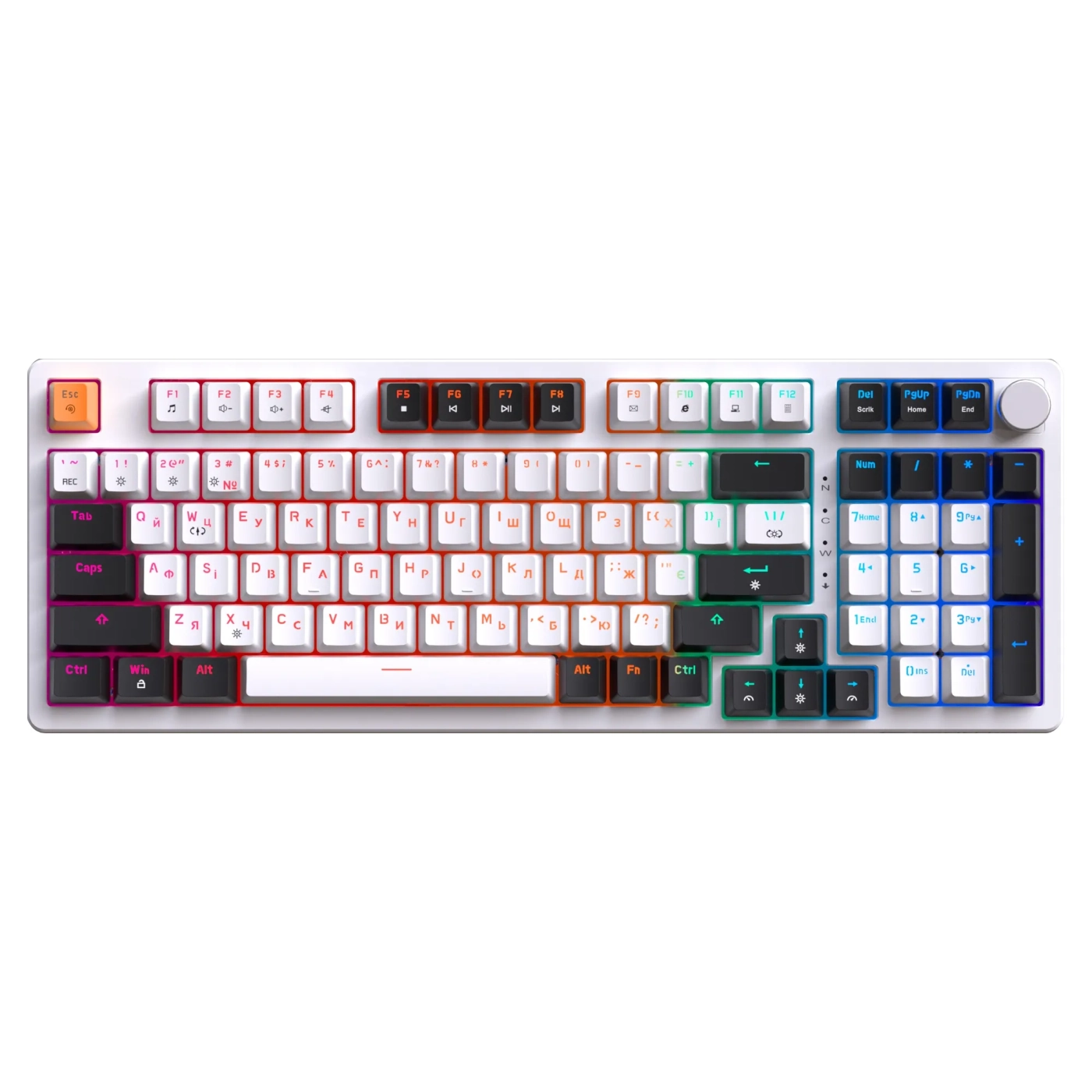 Купить Клавиатура GamePro MK170W Hot-Swap Red Switch RGB White - фото 1