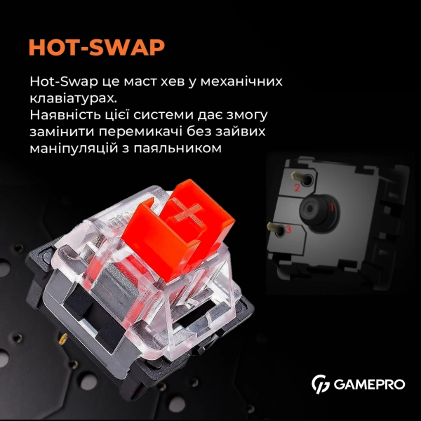 Купить Клавиатура GamePro MK170W Hot-Swap Red Switch RGB White - фото 11