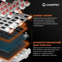 Купить Клавиатура GamePro MK170W Hot-Swap Red Switch RGB White - фото 12