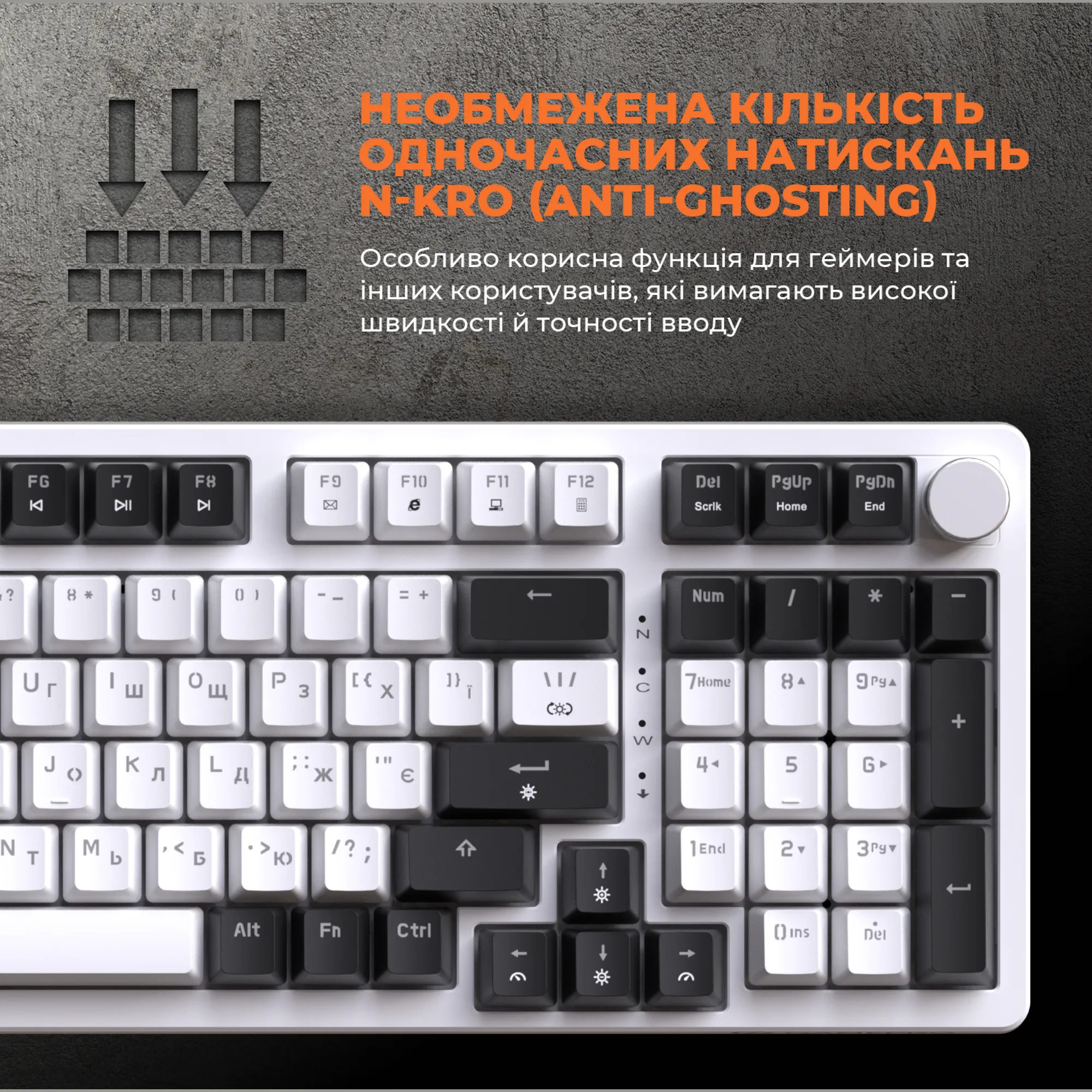 Купить Клавиатура GamePro MK170W Hot-Swap Red Switch RGB White - фото 15