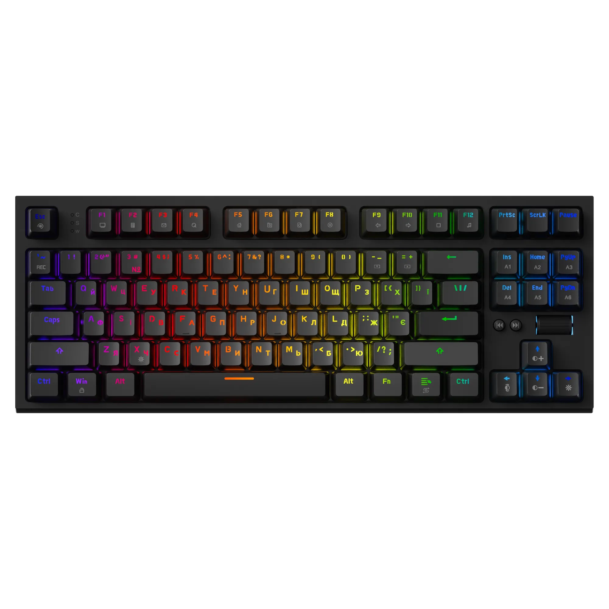 Купити Клавіатура GamePro MK180B Hot-Swap Red Switch RGB Black - фото 1