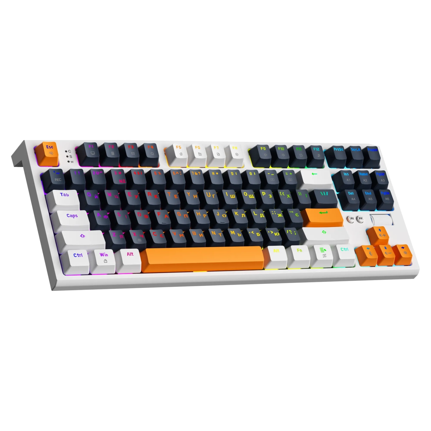 Купити Клавіатура GamePro MK180W Hot-Swap Red Switch RGB White - фото 3