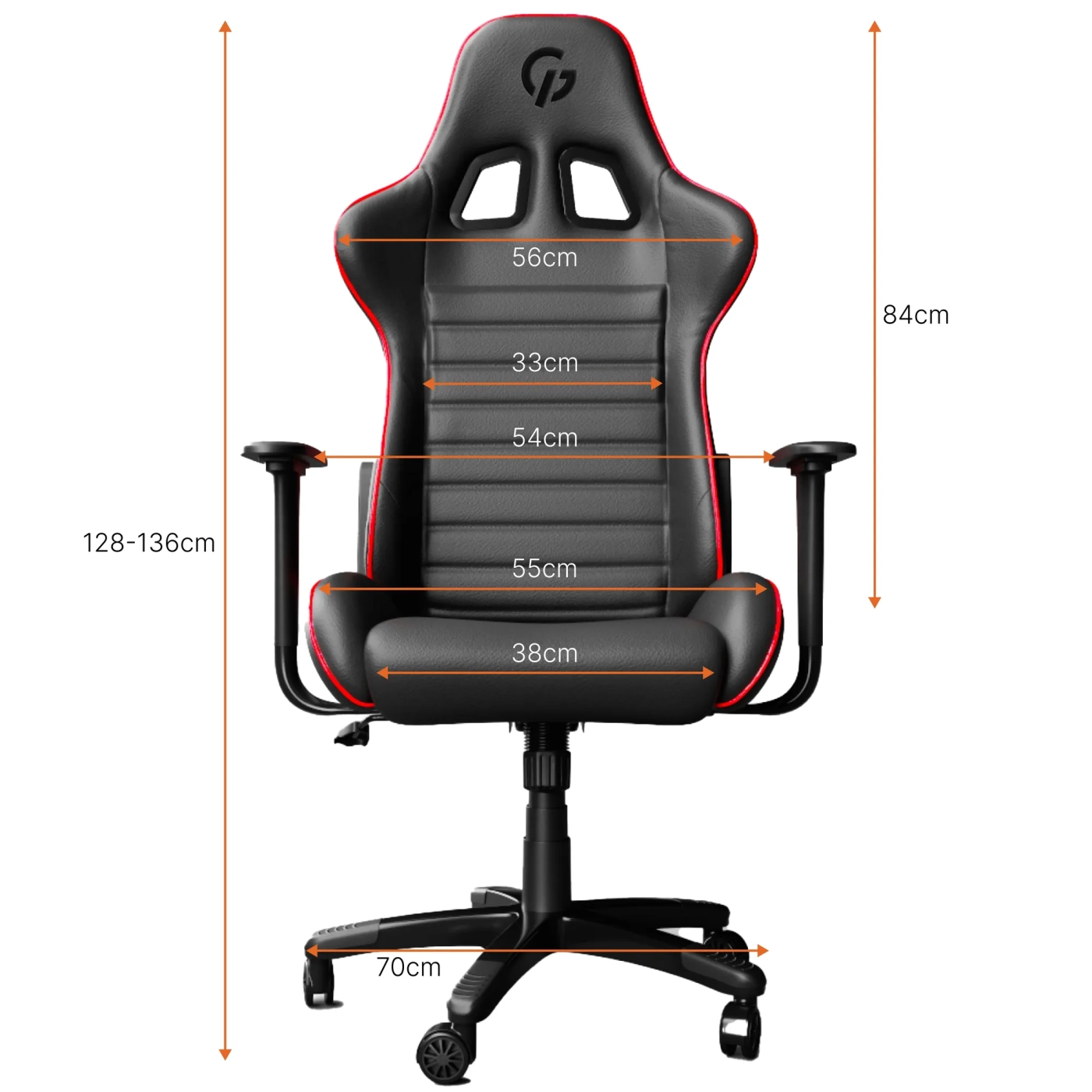 Купити Крісло для геймерів GamePro Rush (GC-575-Black-Red) - фото 14