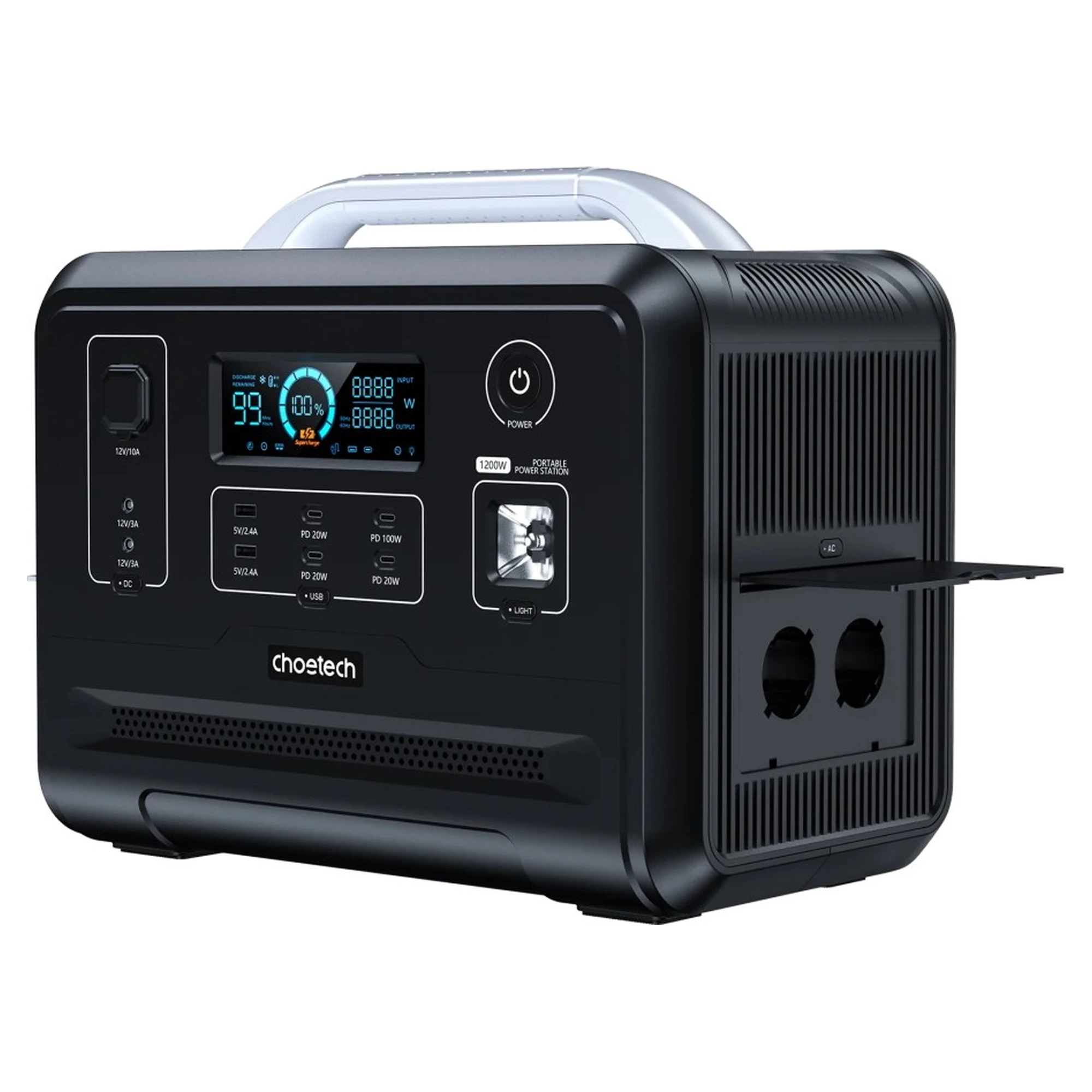 Купить Зарядная станция Choetech BS005-EU-BK 1200W 960Wh - фото 3