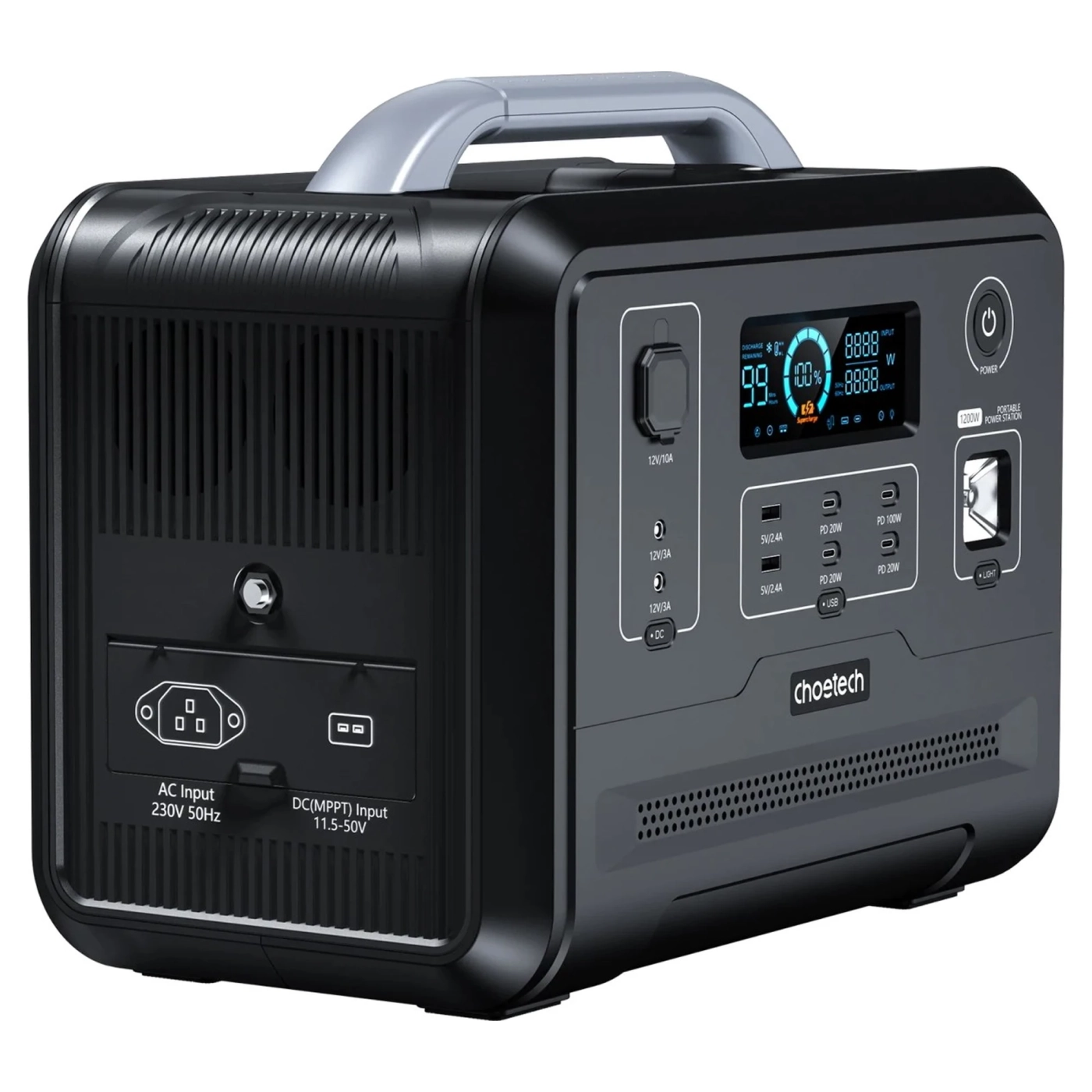 Купить Зарядная станция Choetech BS005-EU-BK 1200W 960Wh - фото 4