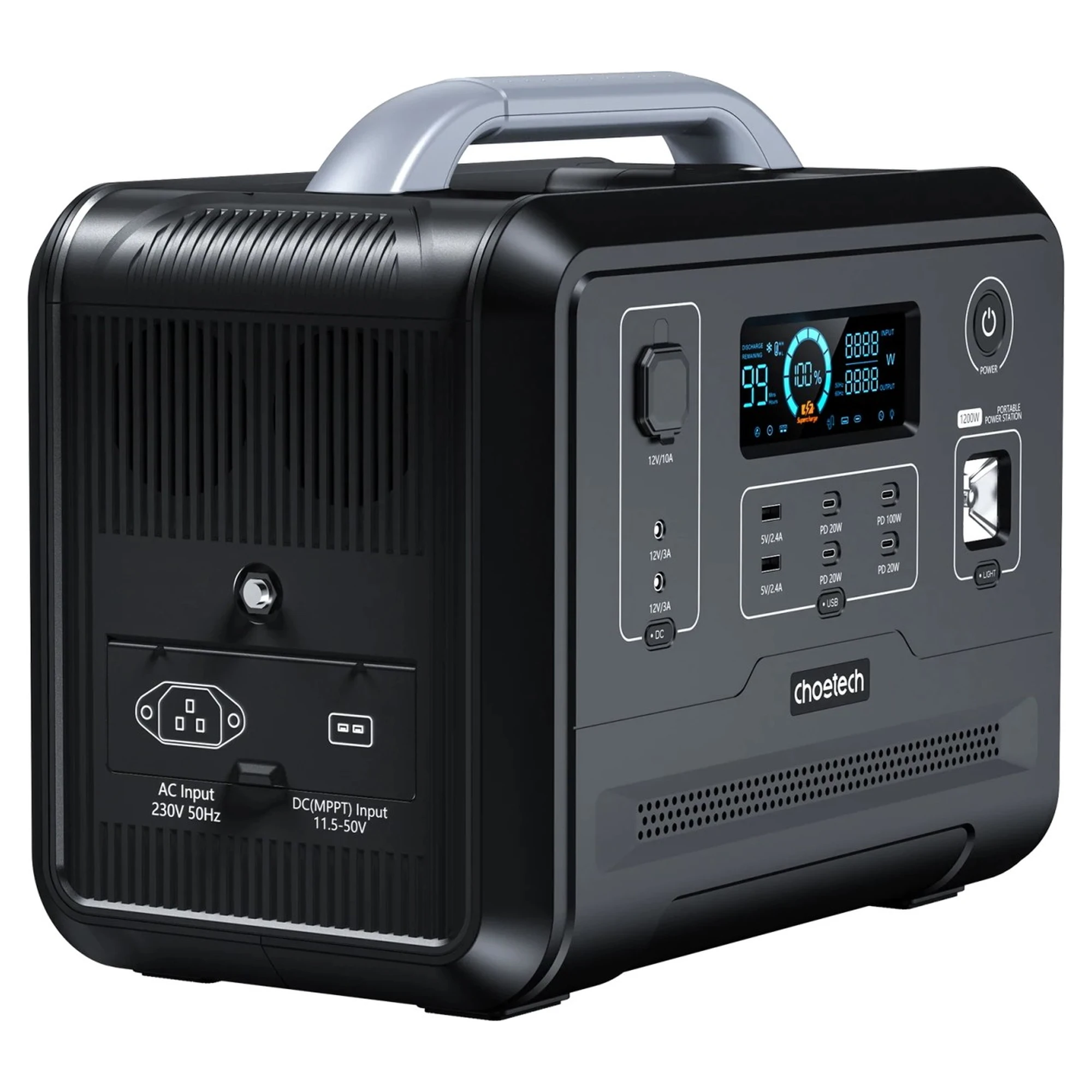 Купить Зарядная станция Choetech BS005-EU-BK 1200W 960Wh - фото 4