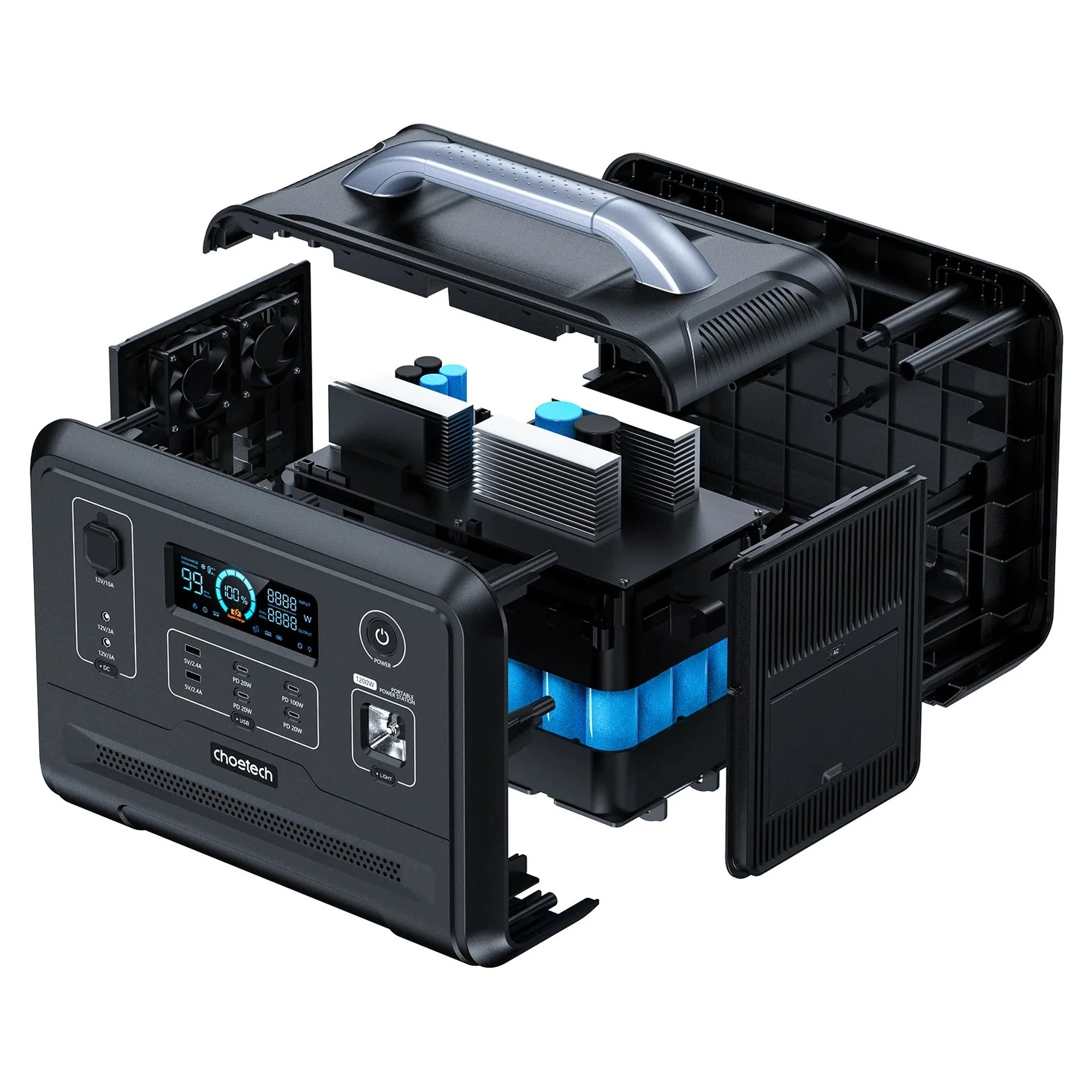 Купить Зарядная станция Choetech BS005-EU-BK 1200W 960Wh - фото 6
