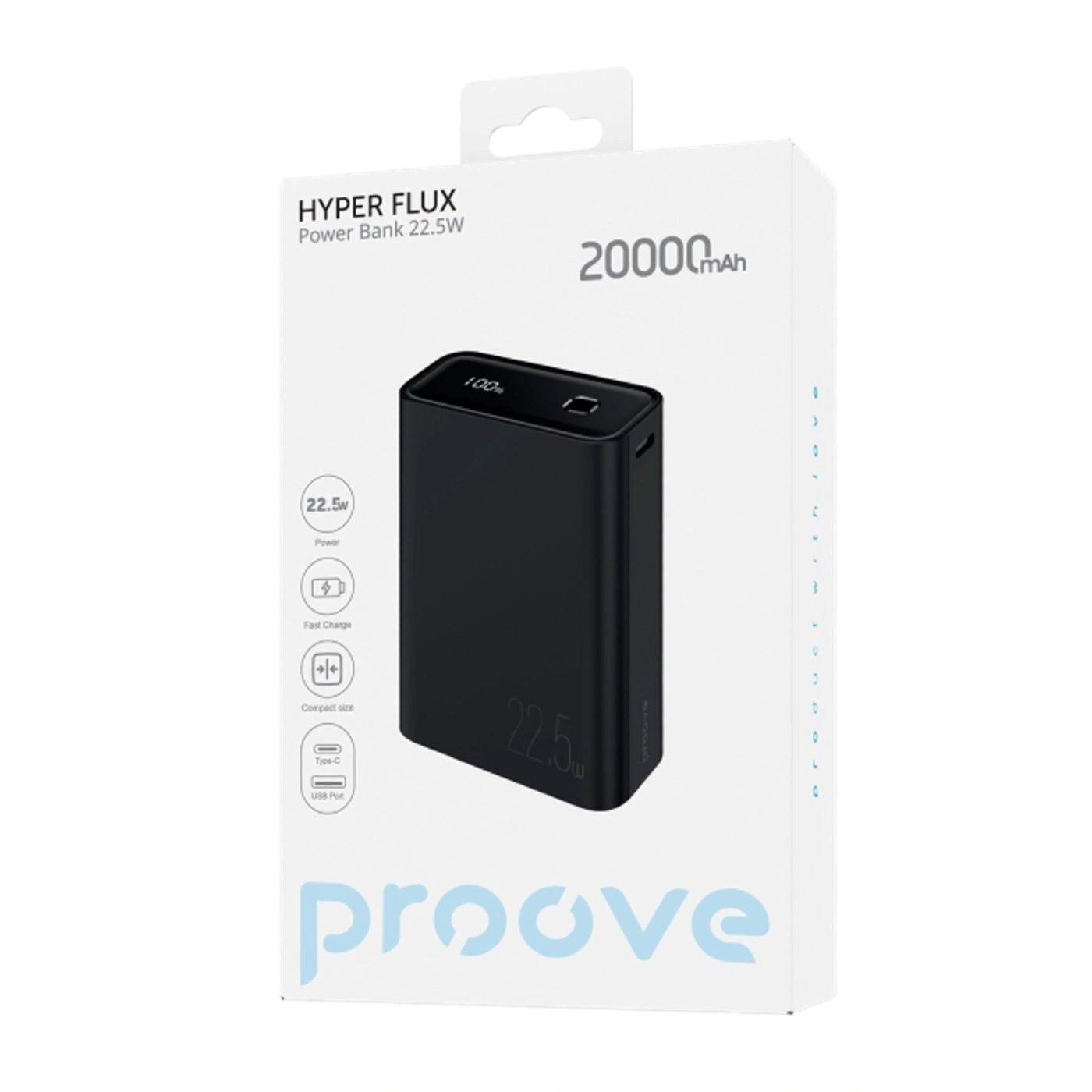 Купити Павербанк Proove Hyper Flux 22.5W 20000mAh black (PBH220120001) - фото 2