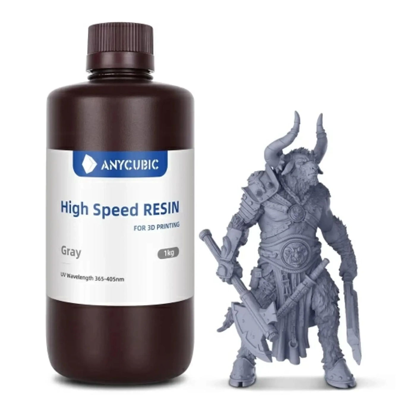 Купити Фотополімерна смола Anycubic High Speed Resin, 1 кг, сірий (SGS2GY-101A) - фото 1