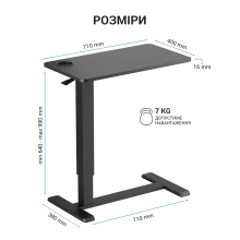 Купити Офісний стіл з регулюванням висоти OfficePro ODM366BK - фото 8