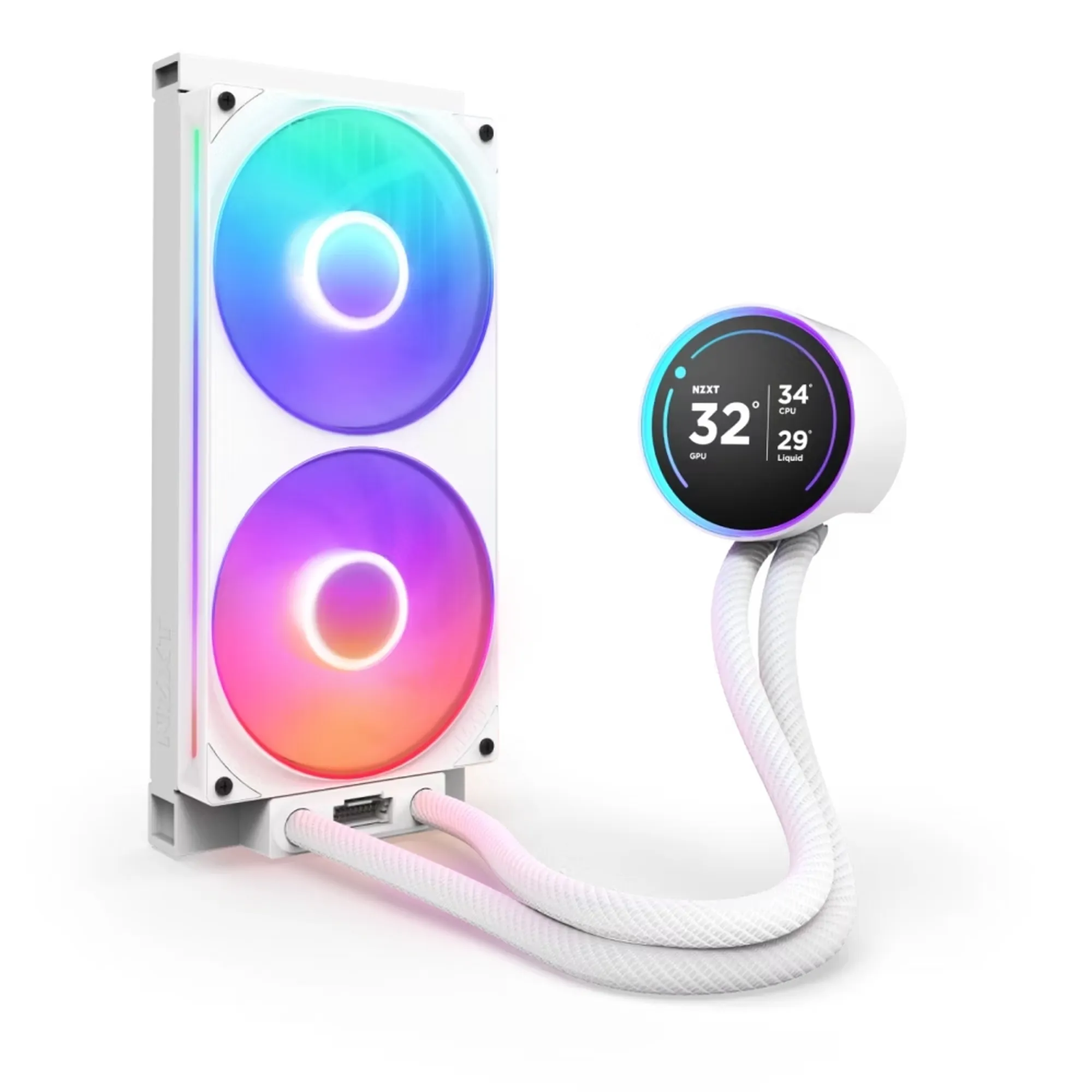 Купить Система водяного охлаждения NZXT Kraken Elite 280 RGB White (RL-KR28E-W2) - фото 2