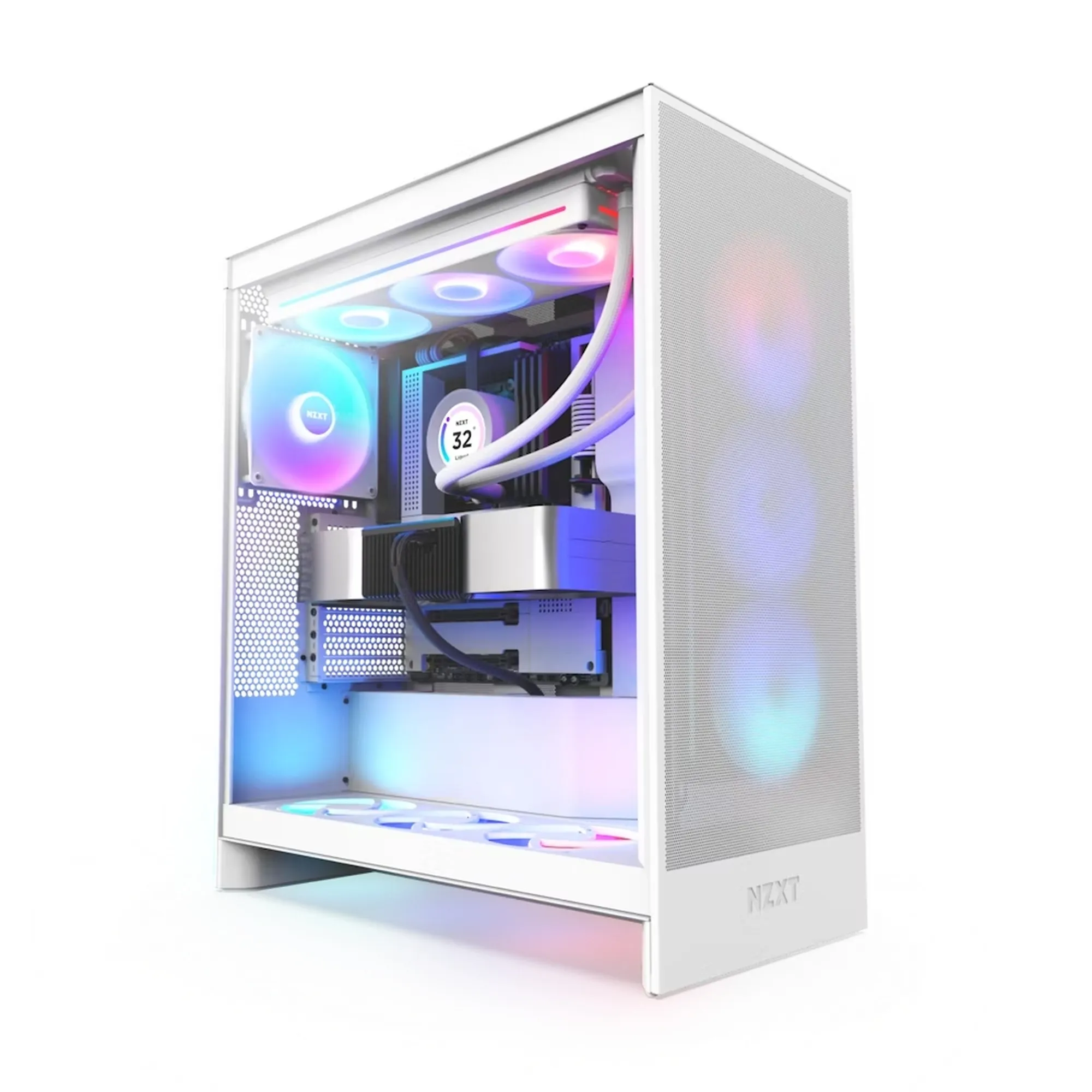 Купить Корпус NZXT H7 Flow RGB White (CM-H72FW-R1) - фото 1