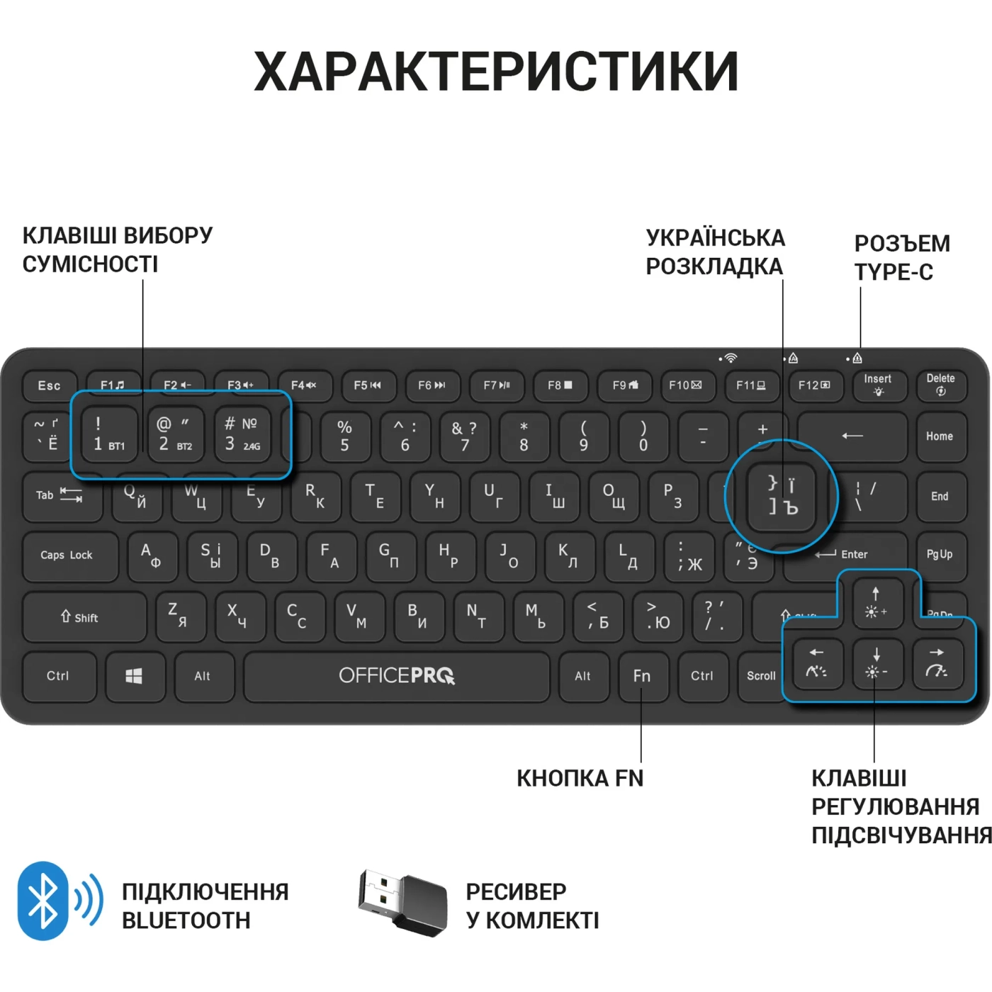 Купить Клавиатура OfficePro SK790B - фото 9