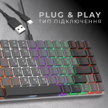 Купить Клавиатура GamePro MK140R Red Swich Low Profile USB Dark Gray - фото 12