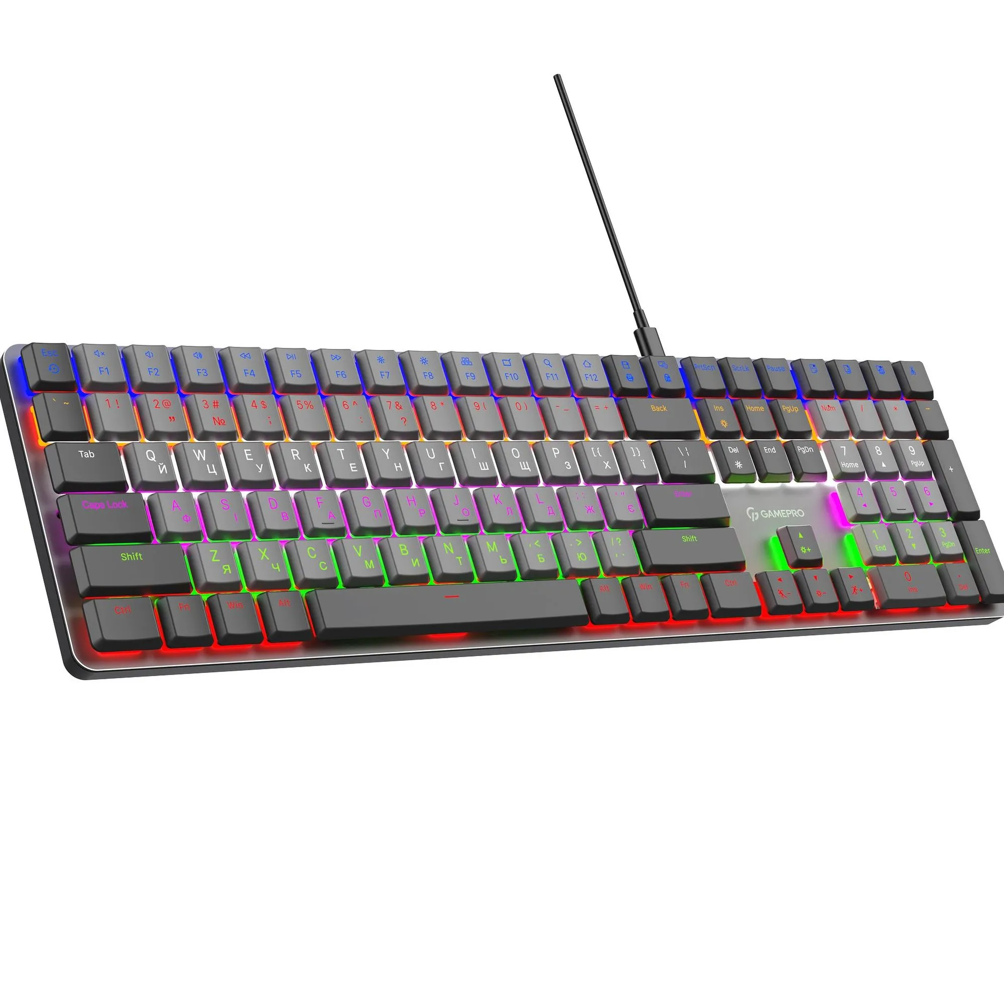 Купити Клавіатура GamePro MK145R Red Swich Low Profile USB Dark Gray - фото 2