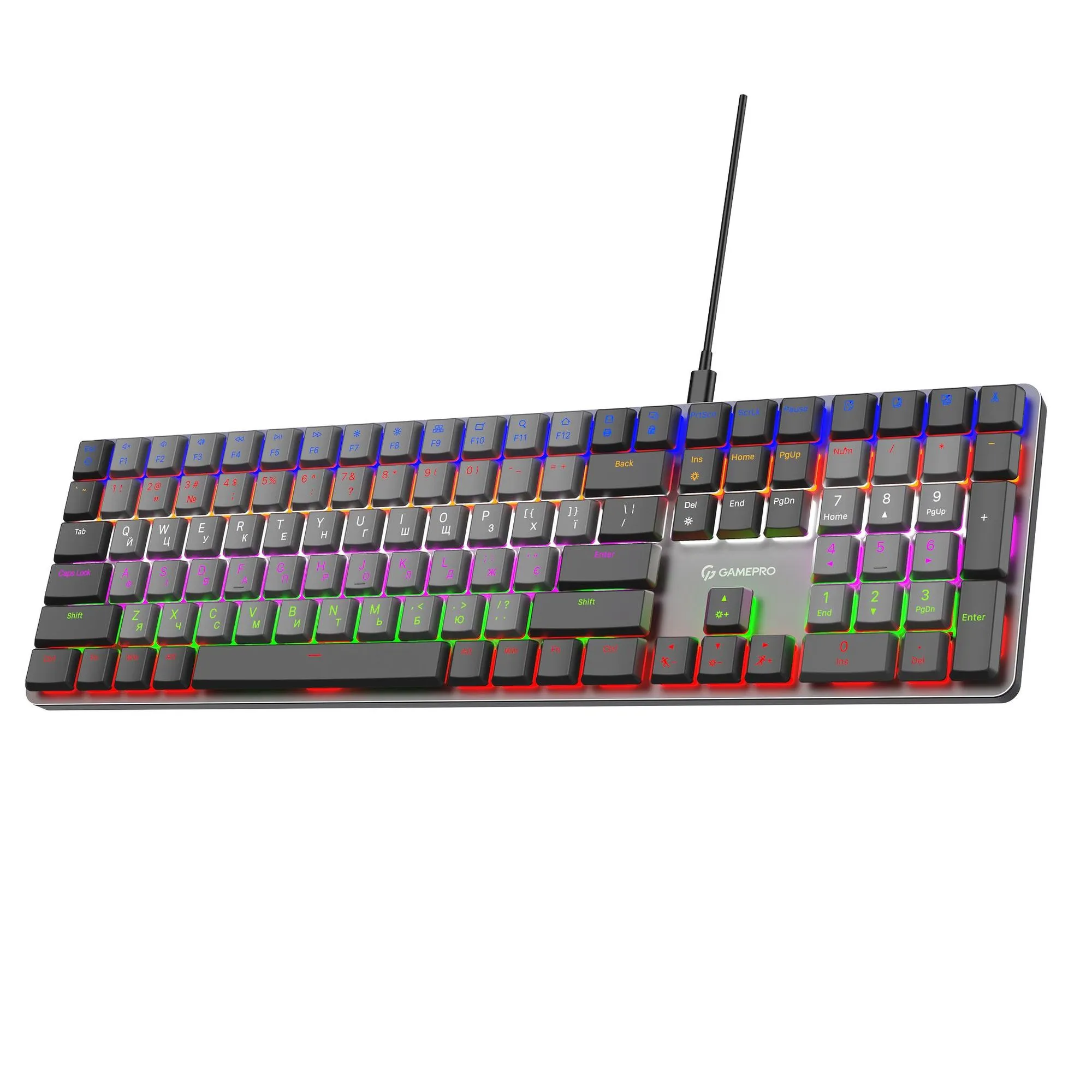 Купити Клавіатура GamePro MK145R Red Swich Low Profile USB Dark Gray - фото 3