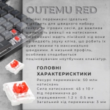 Купити Клавіатура GamePro MK145R Red Swich Low Profile USB Dark Gray - фото 7