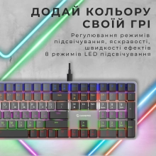 Купити Клавіатура GamePro MK145R Red Swich Low Profile USB Dark Gray - фото 13