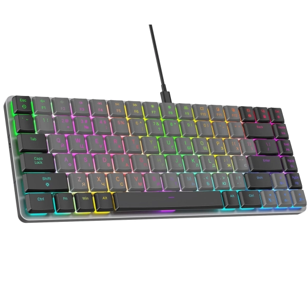 Купить Клавиатура GamePro MK141R Red Swich Low Profile RGB USB Dark Gray - фото 2