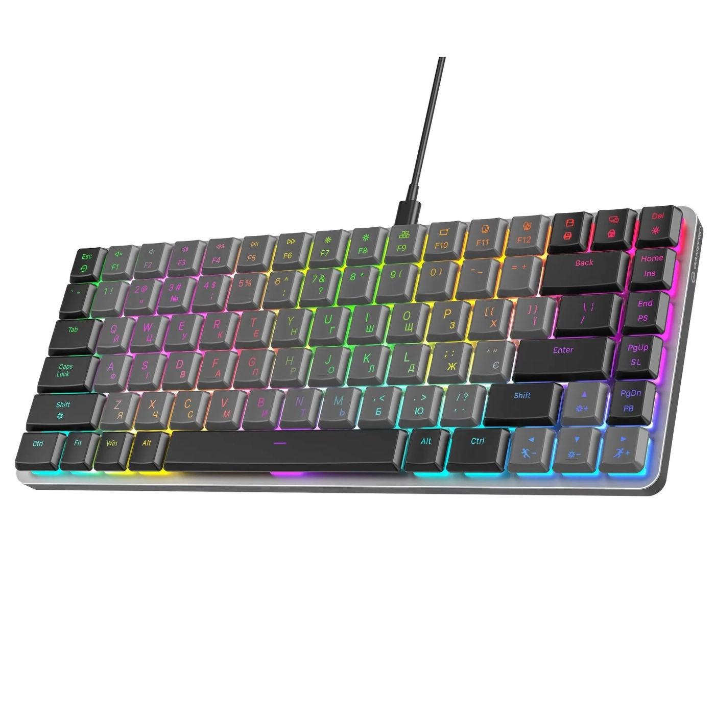 Купить Клавиатура GamePro MK141R Red Swich Low Profile RGB USB Dark Gray - фото 3